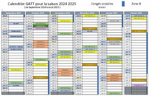 Calendrier Saison 2024-2025